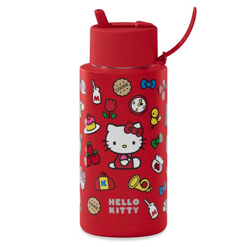frank green 34oz Ceramic Bottle with Flip Straw Lid Hello Kitty